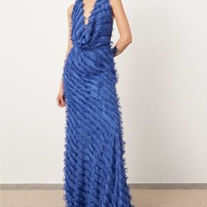 ASOS Cowl Neck Maxi Dress Blue